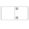 28122424-48 (RELATED PARTS) AERO TOOLBOX, 24" X 24" X 48", ALUMINUM MILL/POLISHED DOUBLE DOOR