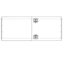 28122424-60 (RELATED PARTS) AERO TOOLBOX, 24" X 24" X 60" ALUMINUM, MILL/POLISHED DOUBLE DOOR