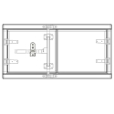 28132424-48D (RELATED PARTS) AERO TOOLBOX, 24" X 24" X 48", DRIVER SIDE ALUMINUM DOUBLE DOOR W/ CAMLOCK