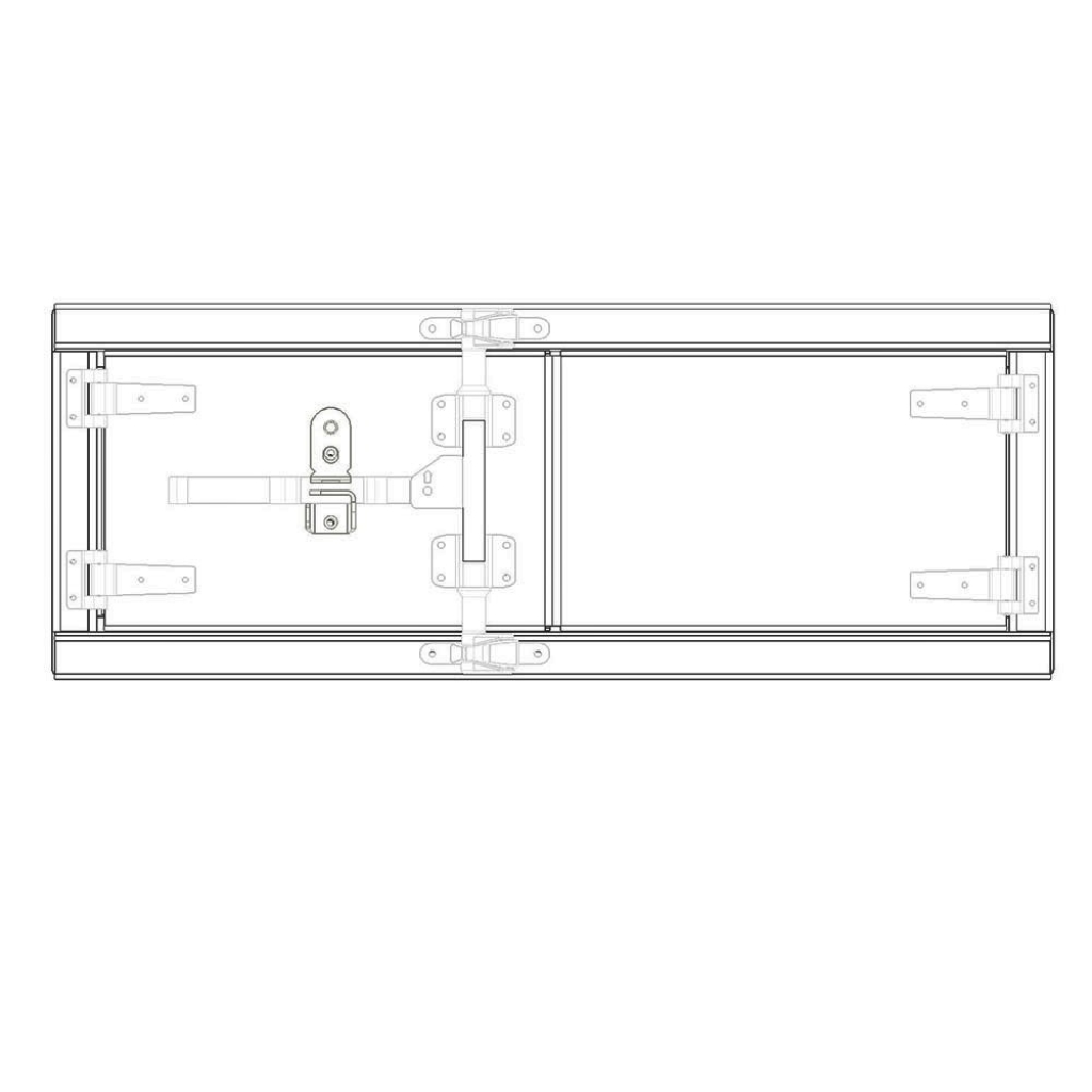 28131818-48D (RELATED PARTS) AERO TOOLBOX, DRIVER SIDE ALUMINUM DOUBLE DOOR W/ CAMLOCK, 18" X 18" X 48"