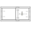 28132424-48P (RELATED PARTS) AERO TOOLBOX, 24" X 24" X 48", PASSENGER SIDE ALUMINUM DOUBLE DOOR W/ CAMLOCK