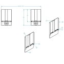 57001005, FRONT FLAPS, 30" MUD FLAP BRACKET ALUMINUM