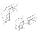 55002835, OVERSLUNG HINGE ASSEMBLY, GREASEABLE W/ SS PIN