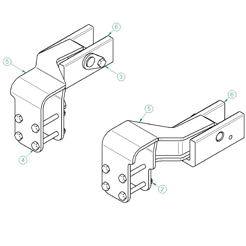 55002835, OVERSLUNG HINGE ASSEMBLY, GREASELESS W/ SS PIN