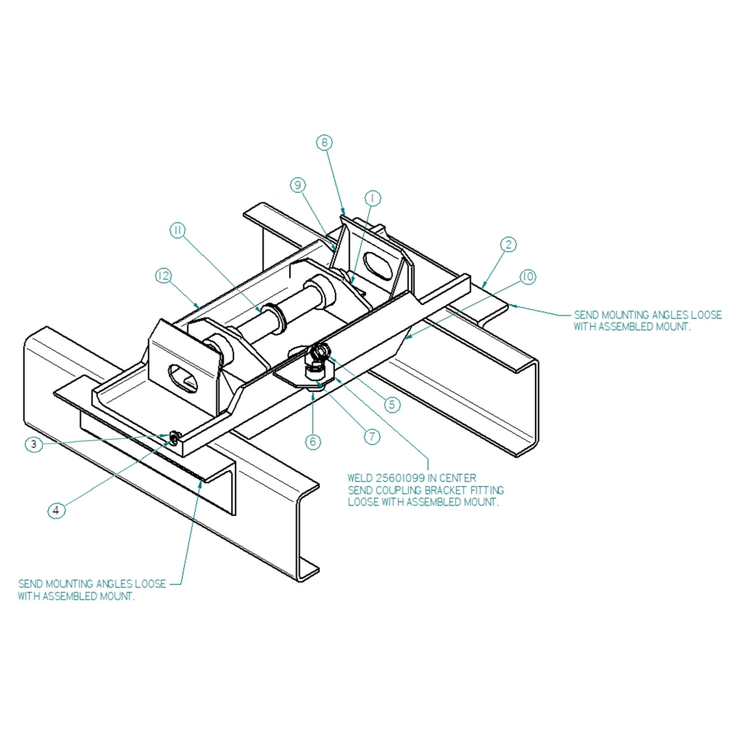 58000500, HOIST MOUNT ASSEMBLY (FOR STRAIGHT TRUCKS)