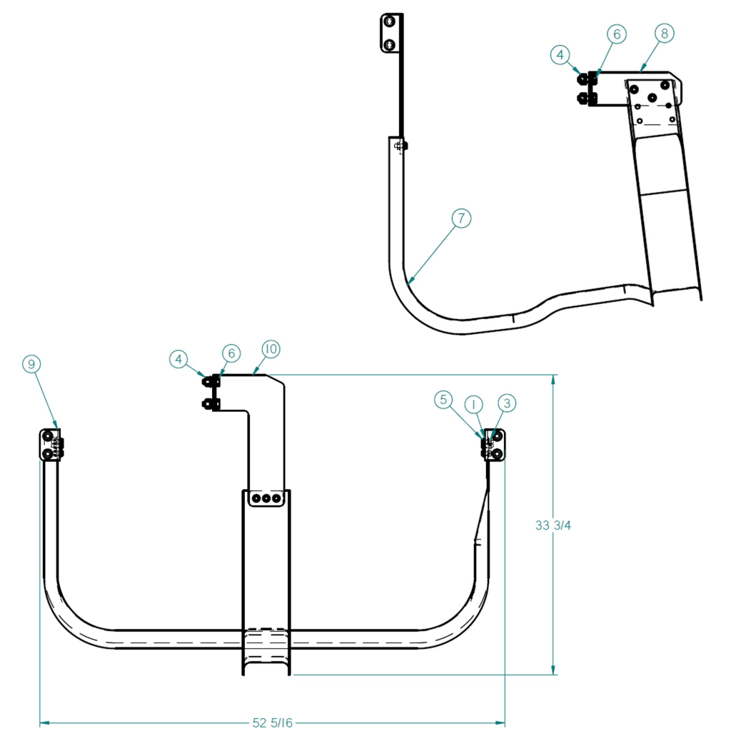 58002454 SIDE MOUNT TIRE CARRIER ASSEMBLY