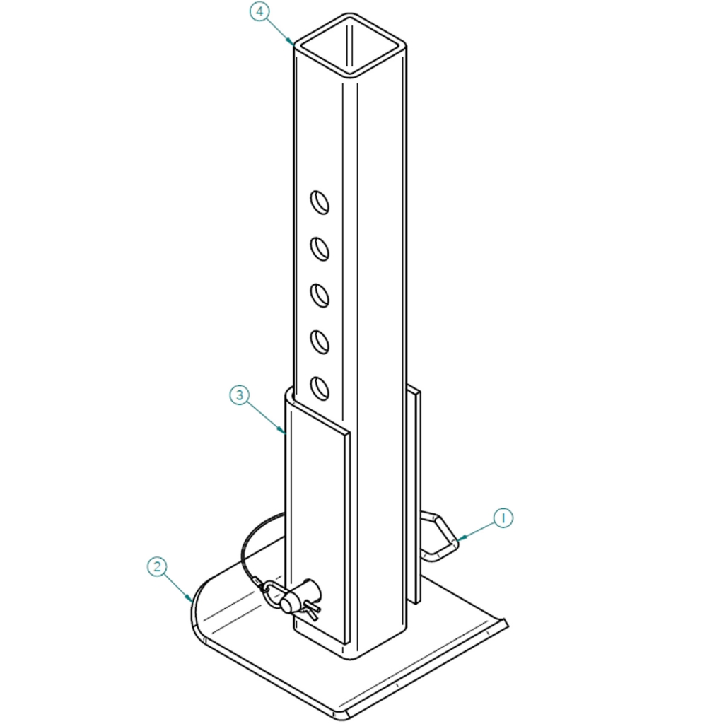 59300041, ALUMINIUM DROP LEG BULLET