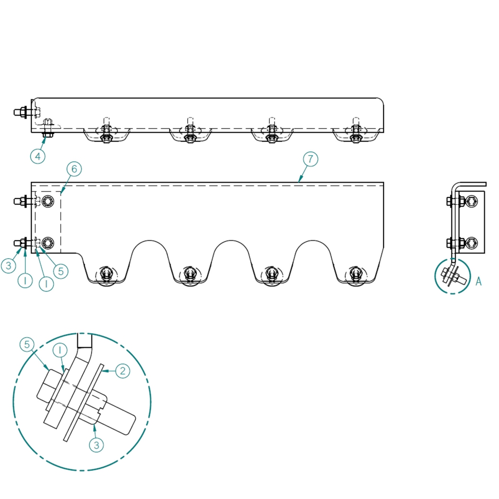 73520121, BRACKET, FENDER MOUNT ASSEMBLY, INSIDE ANGLE, DS, 49" WIDE