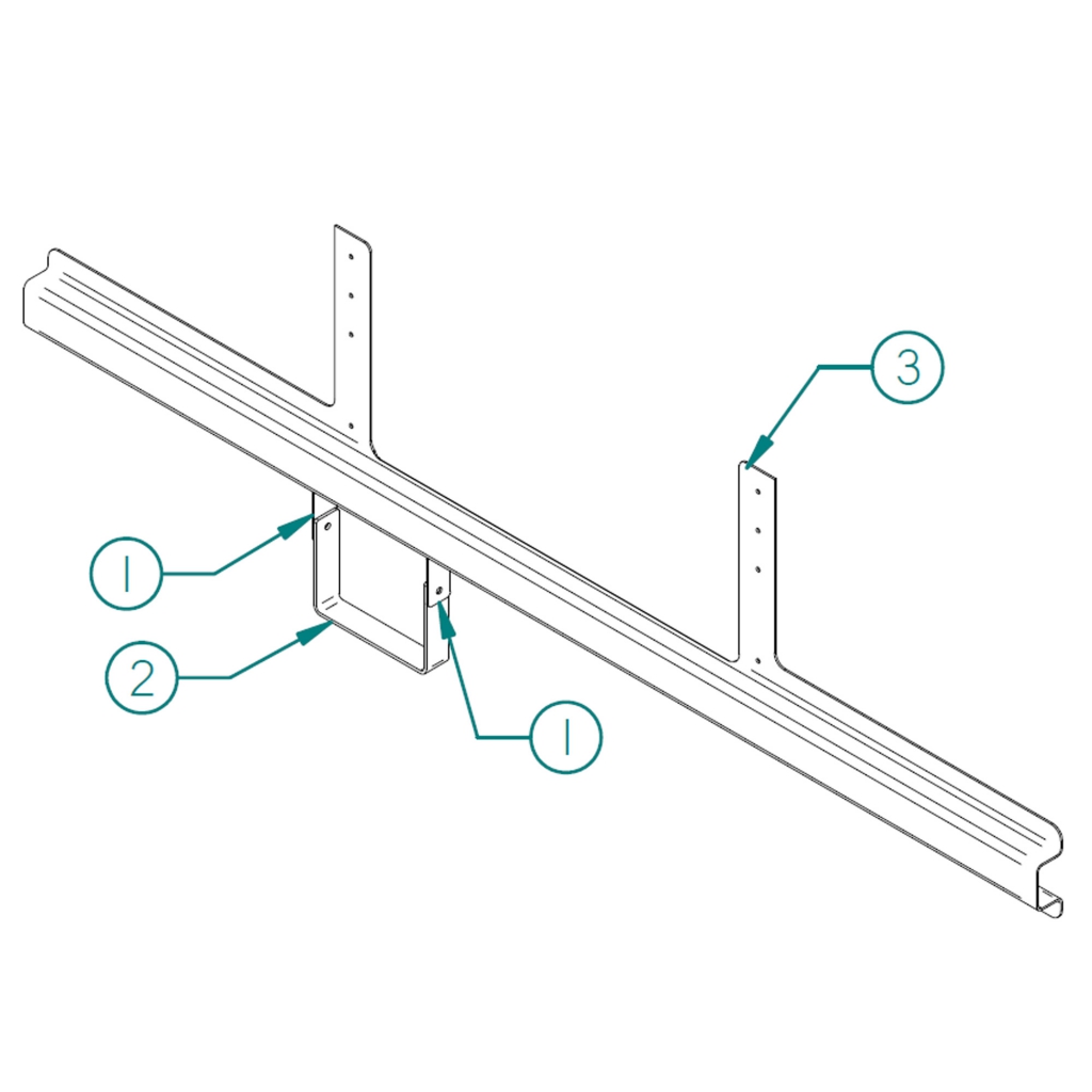 73528685-1, BUMPER SUB ASSEMBLY, 102" WIDE, WITH STEP