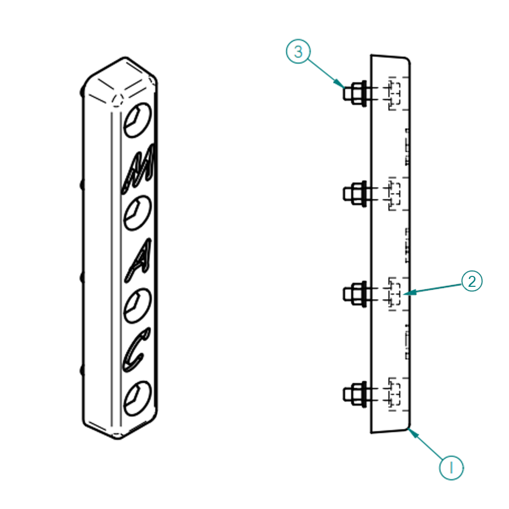 58003916, DOCK BUMPER ASSEMBLY, 16" BUMPER