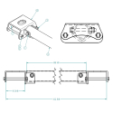 57002671-102, UPPER CROSS TUBE ASSEMBLY, 102" SHEET & POST MOVING FLOOR, REDUCED WEIGHT