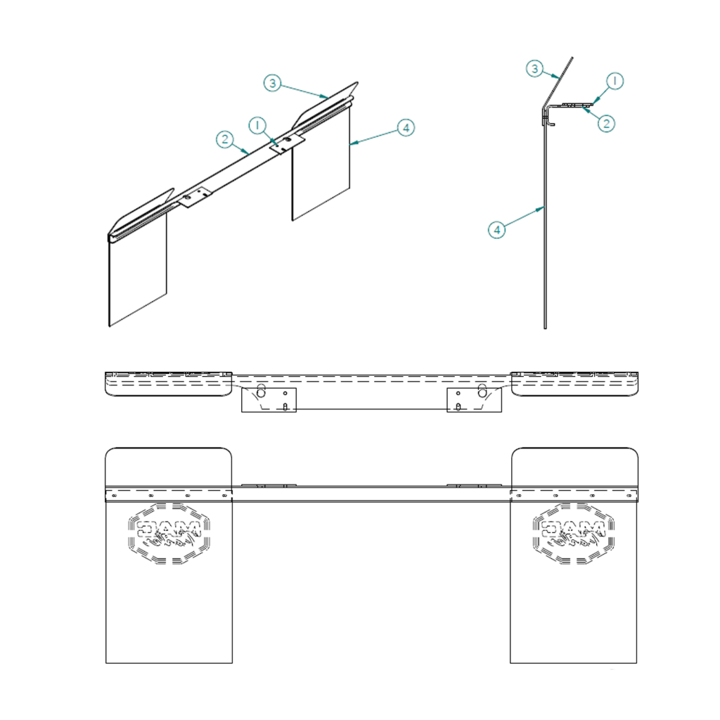 70020044, FLAP BRACKET ASSEMBLY PLASTIC KIT