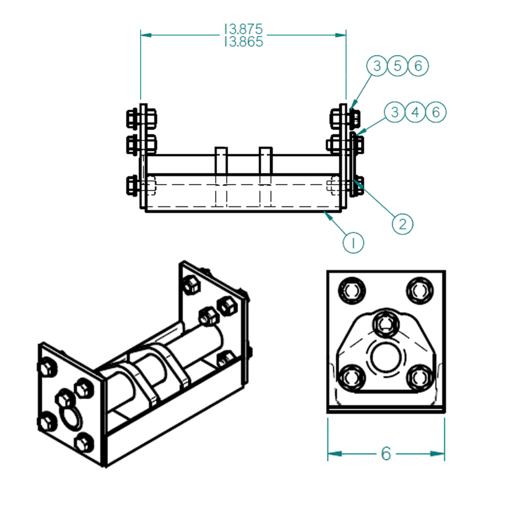 59000440, HOIST MOUNT ASSEMBLY (A-FRAME) AND FASTENERS