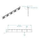 70020003-96, FLAP ASSEMBLY REAR END, FULL-STUBS WELD-ON PLASTIC STANDARD