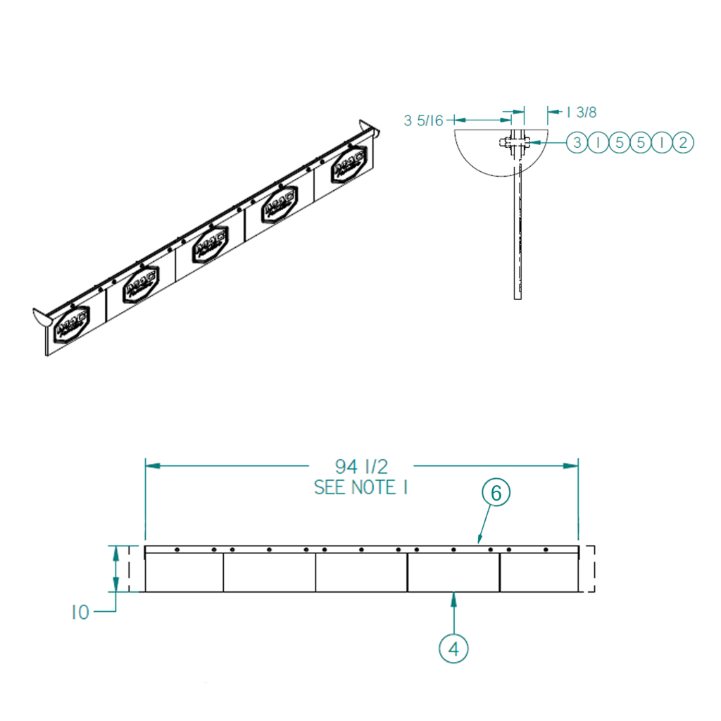 FLAP ASSEMBLY REAR END, FULL-STUBS WELD-ON PLASTIC, STANDARD