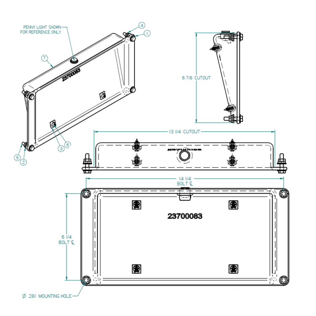 58019500, LICENSE PLATE CASTING KIT