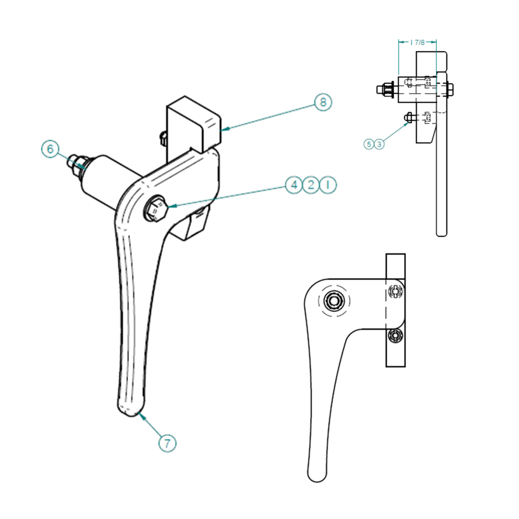 56003330-1, MANDOOR HANDLE ASSEMBLY