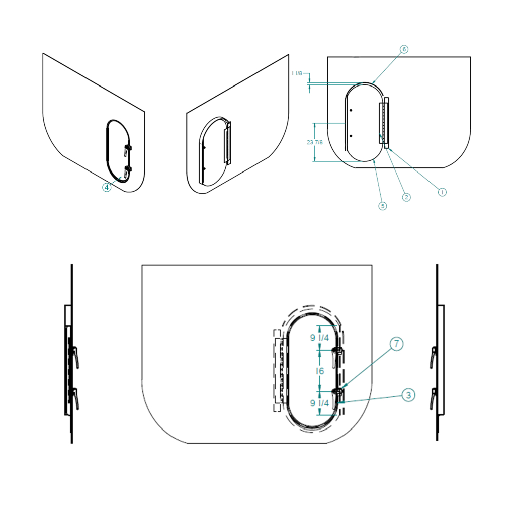 64000306-1, BULKHEAD W/T MAN DOOR ASSEMBLY