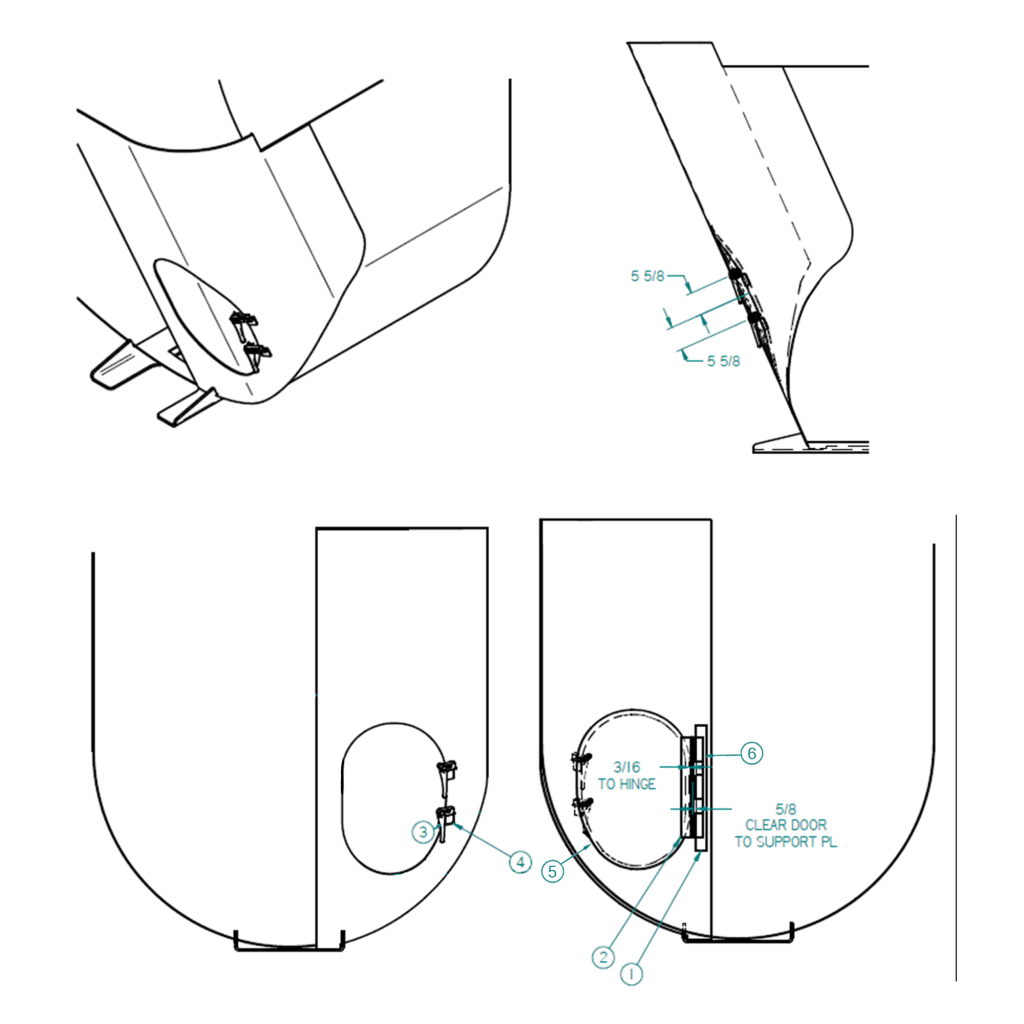 64000310, BULKHEAD W/T MAN DOOR ASSY,