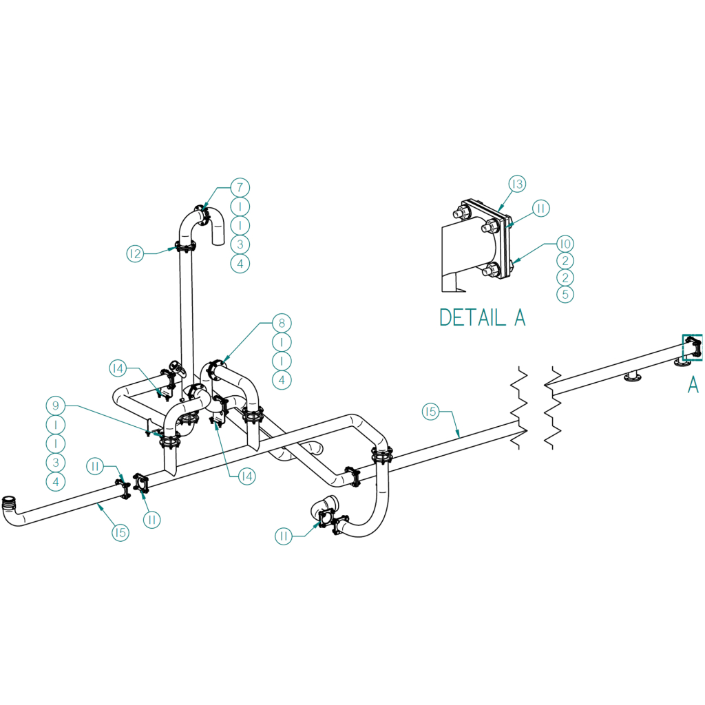 73226234, AIR SYSTEM ASSEMBLY, 3" EXTERNAL 42' 1050 LITE