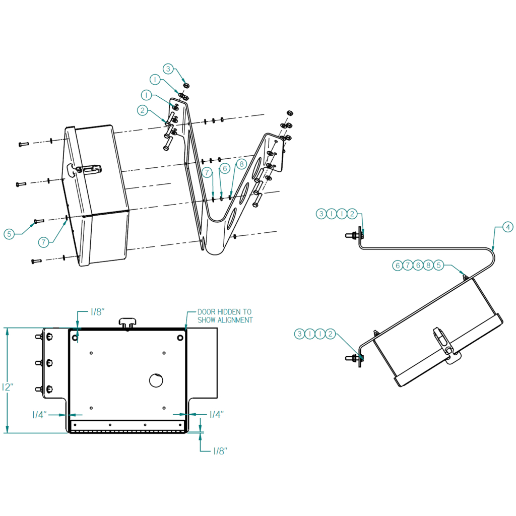 73325086 (RELATED PARTS) GAUGE BOX BRACKET ASSEMBLY, SINGLE BEND