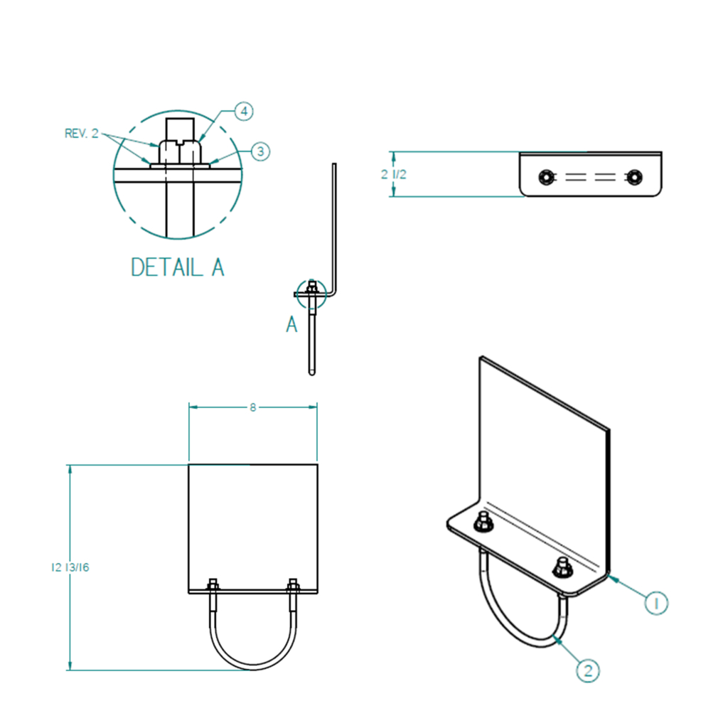 73223306, BRACKET ASSEMBLY, 4" PIPE
