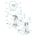 73479050, LANDING GEAR ASSEMBLY, 17 JOST LW, STANDARD FRAME MOUNT