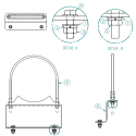 73456589, BRACKET ASSEMBLY, 8" HOSE TUBE MOUNT TO FENDER BRACKET, BOLT-ON