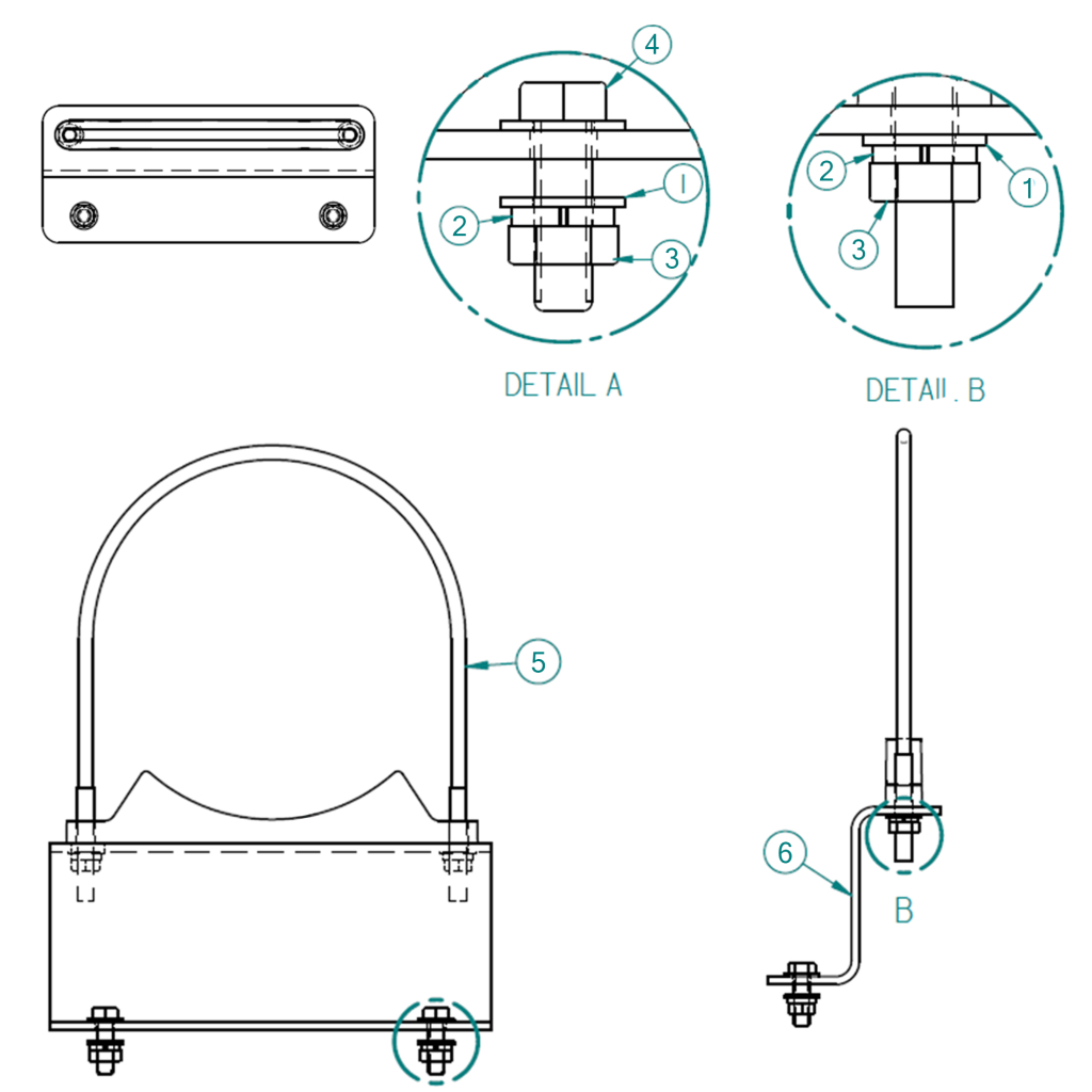 73456589, BRACKET ASSEMBLY, 8" HOSE TUBE MOUNT TO FENDER BRACKET, BOLT-ON