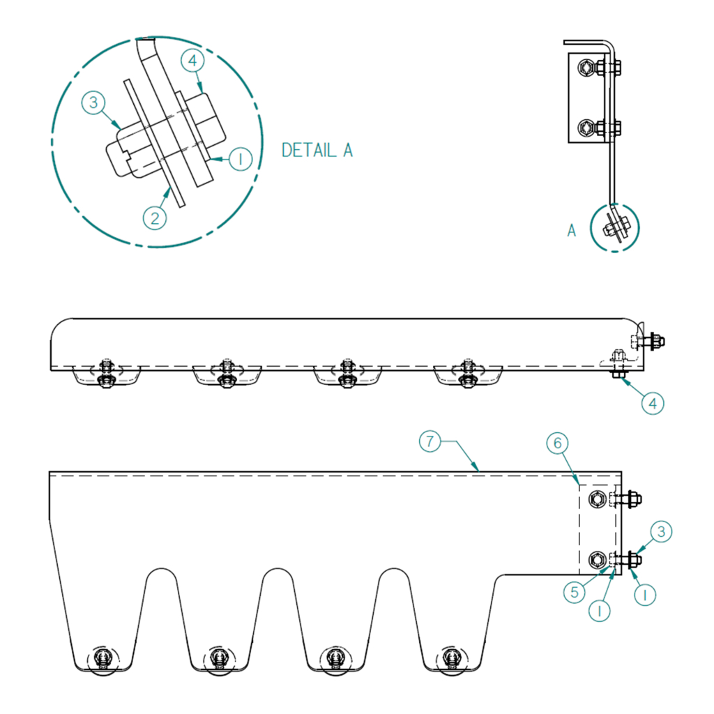 73520255-1, FENDER BRACKET ASSEMBLY, INSIDE ANGLE, RIGHT SIDE