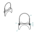 73456543, BRACKET ASSEMBLY, HOSE TUBE, STACKED, 8"