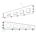 73520054, FRONT FENDER BRACKET CS ASSEMBLY W/ HARDWARE