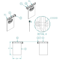 70020026, FLAP ASSEMBLY, REAR OF AXLE, EXTRUDED, BOLT-ON, PLASTIC FLAPS