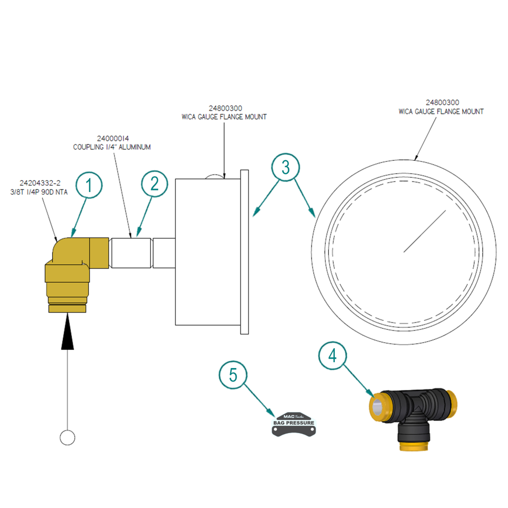 77005002, AIR GAUGE ASSEMBLY