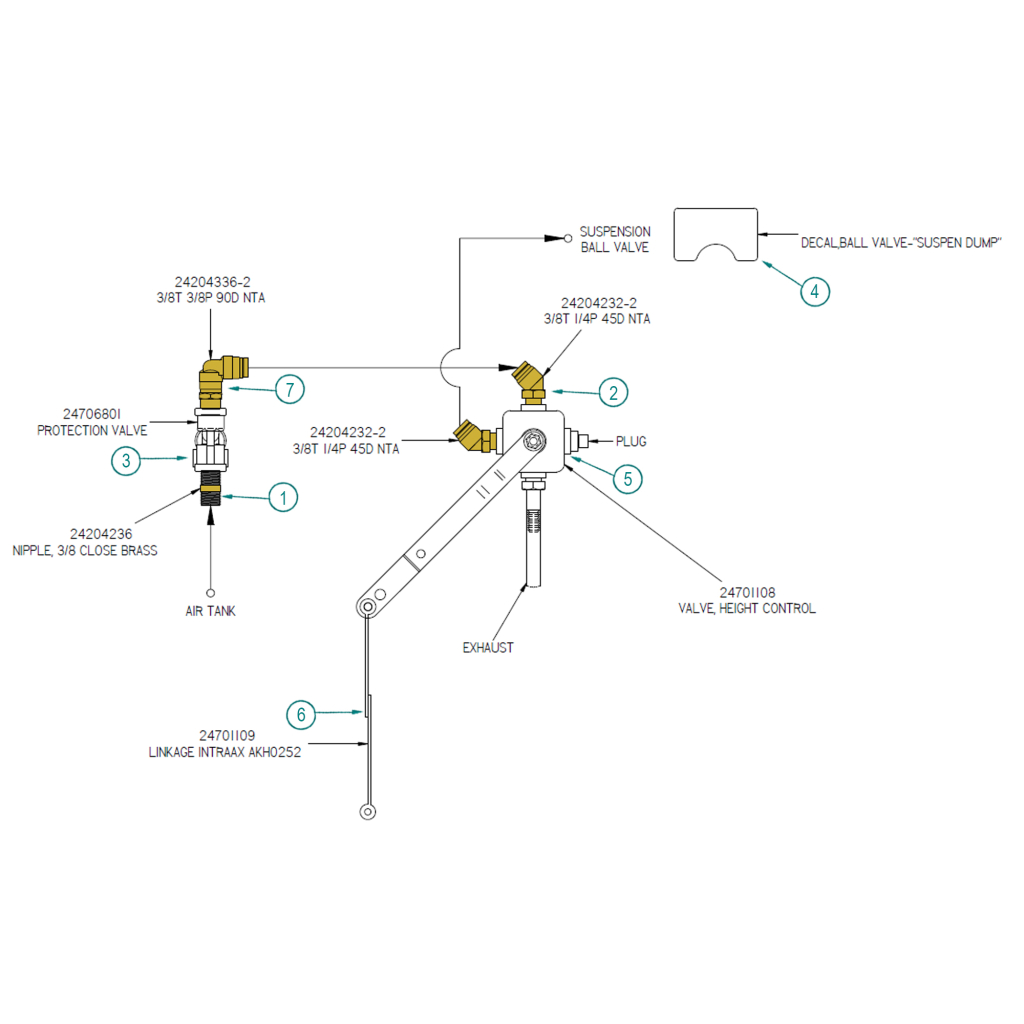 77002000, SUSPENSION CONTROL ASSEMBLY, BALL VALVE
