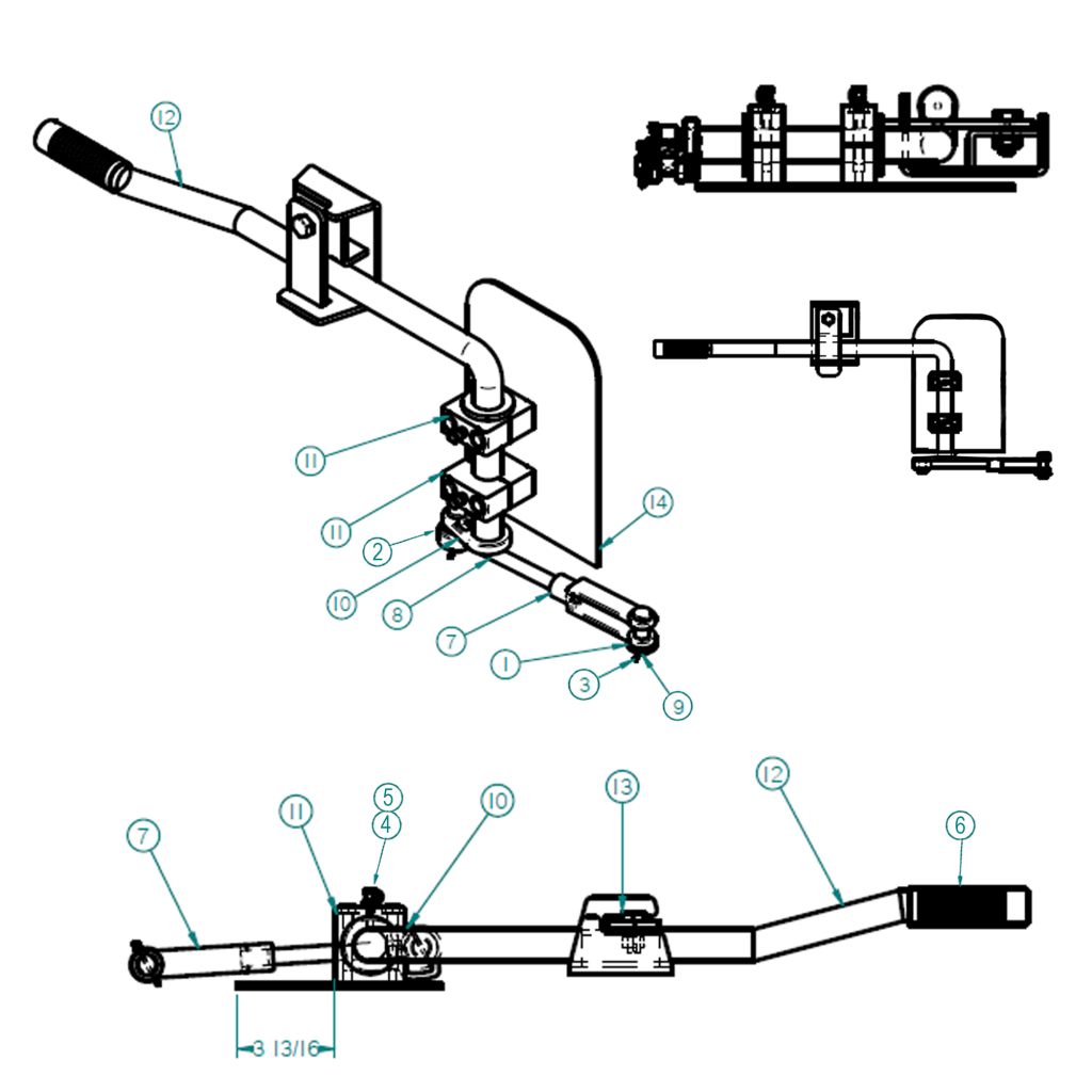 55007951, GATE LATCH MANUAL ASSEMBLY, SS, MF