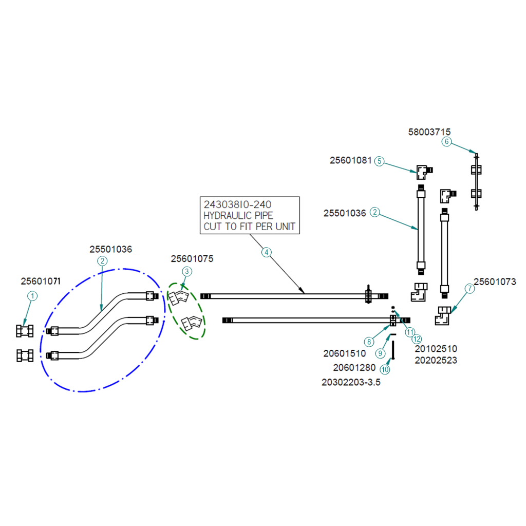 58003700-576, HYDRAULIC GROUP, BASIC MOVER