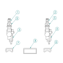 58002922, (2) GLADHAND KIT, FRAMELESS/MOVING FLOOR