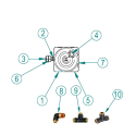 90004052-1, SINGLE BRAKE VALVE WITH 48" BRAKE HOSE