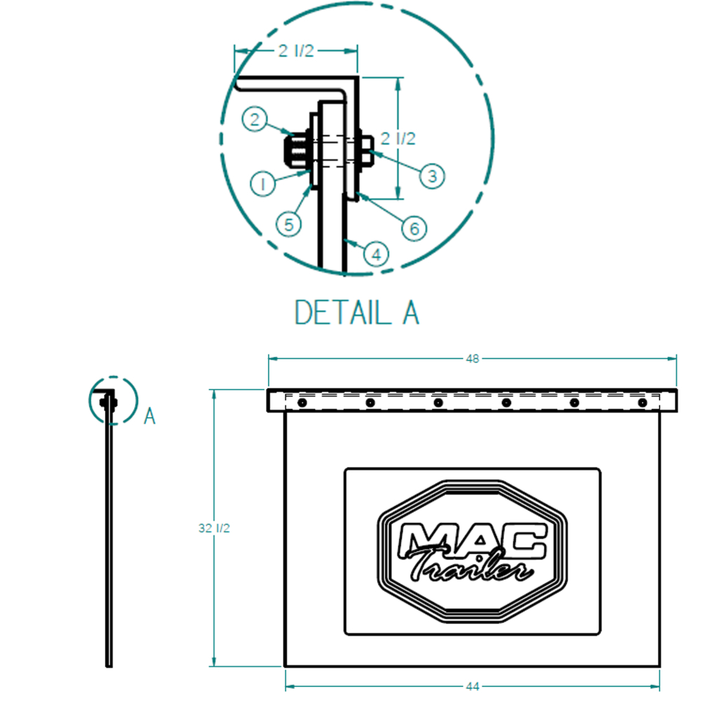 57000969-102, FULL REAR MUD FLAP FOR 102W