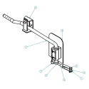55007951-3, GATE LATCH ASSEMBLY STAINLESS, MANUAL TAILGATE, SMOOTH SIDE MOVING FLOOR