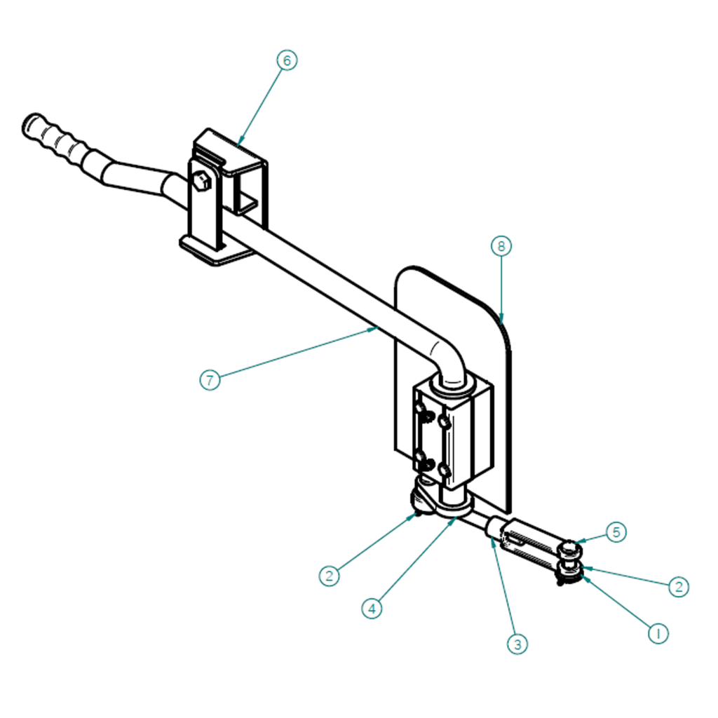 55007951-3, GATE LATCH ASSEMBLY STAINLESS, MANUAL TAILGATE, SMOOTH SIDE MOVING FLOOR