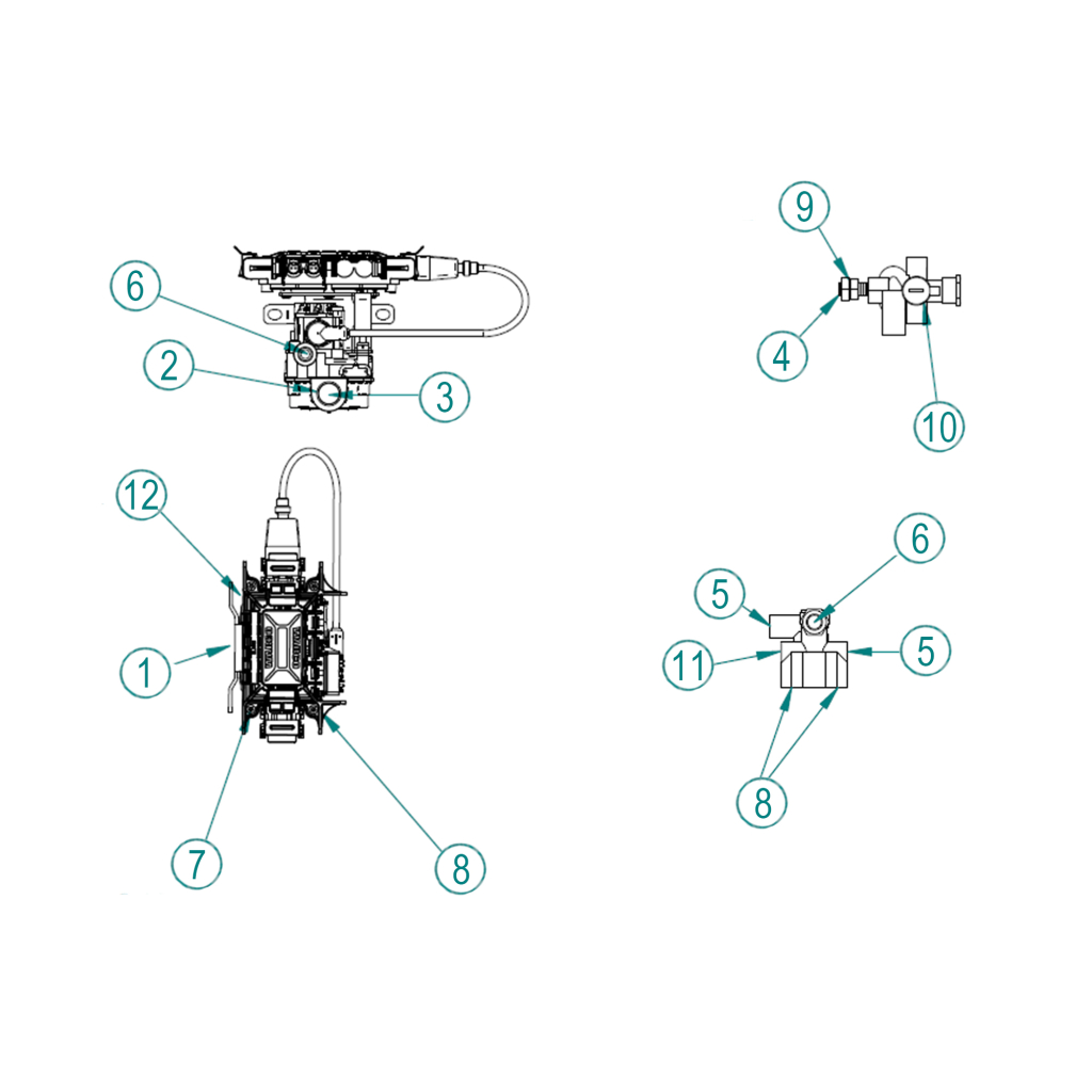 90015037 (RELATED PARTS) 2S1M ABS & EMERGENCY (DISC BRAKE) WITH T-BLOCK, FOR CLOSED TANDEM