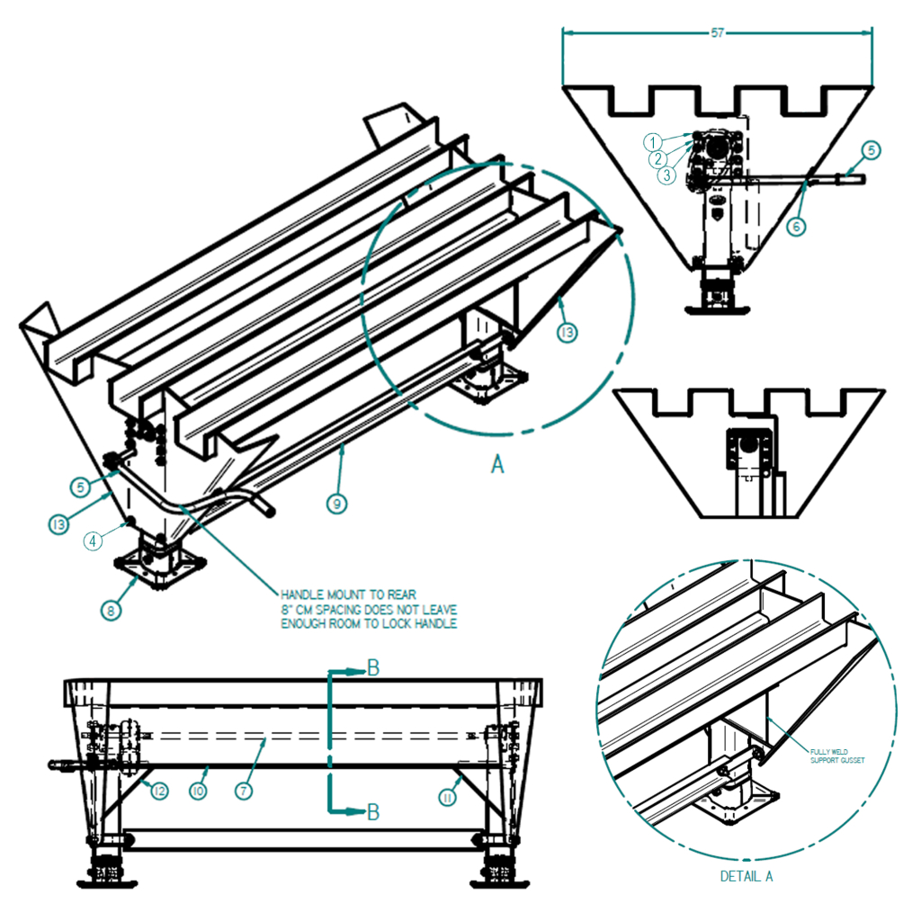 58019094-102, DOLLY ASSEMBLY, TIPPER 102" WIDE