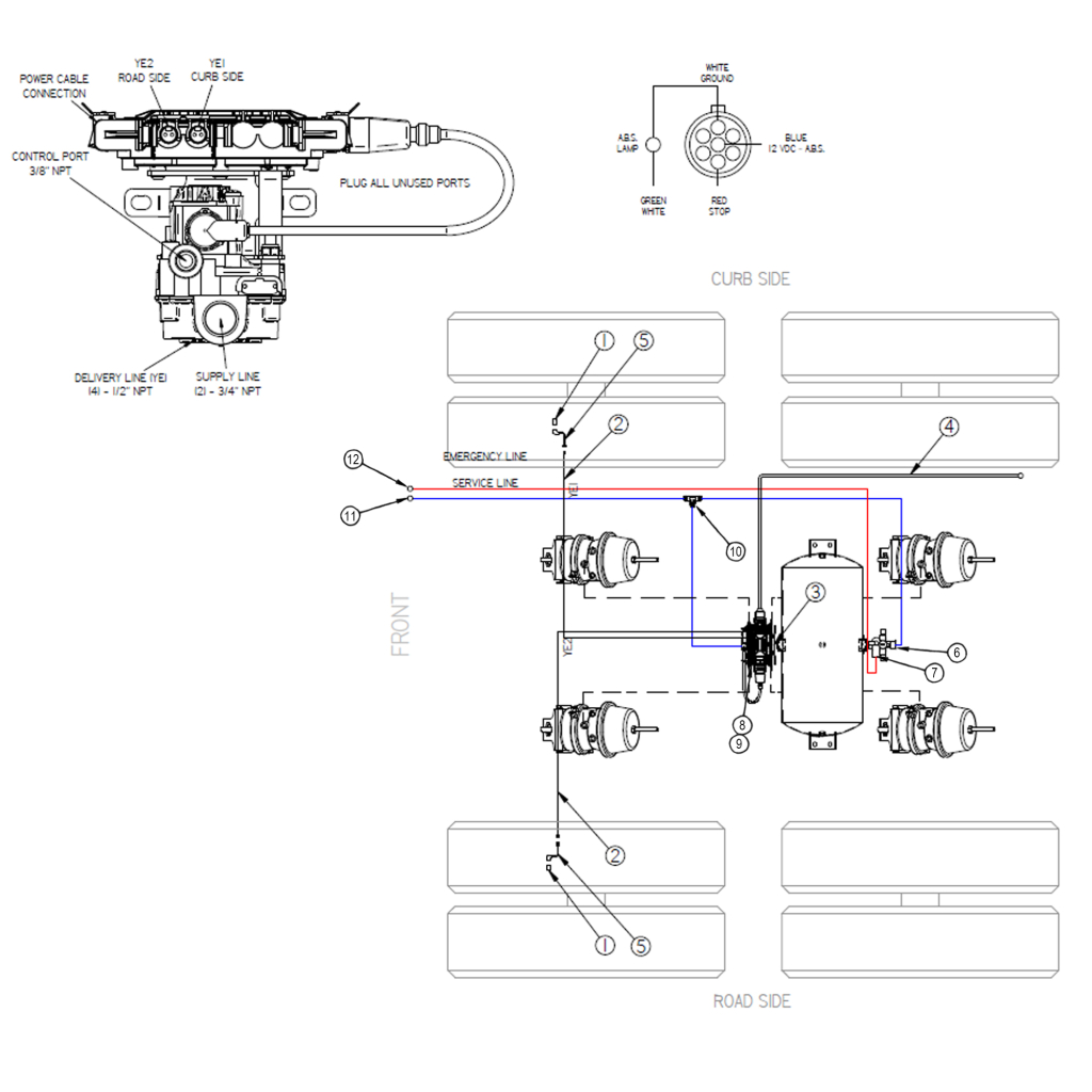 90100101-4, (RELATED PARTS)  ABS SYSTEM, 2S1M