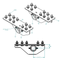 58000607-4, DUMP SHOE KIT, STRAIGHT TRUCK, Ø2"PIN, FITTINGS & HARDWARE, BUTT BUSHING