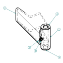 55006222-3, HINGE ASSEMBLY, STEEL SIDE SWING, POCKET