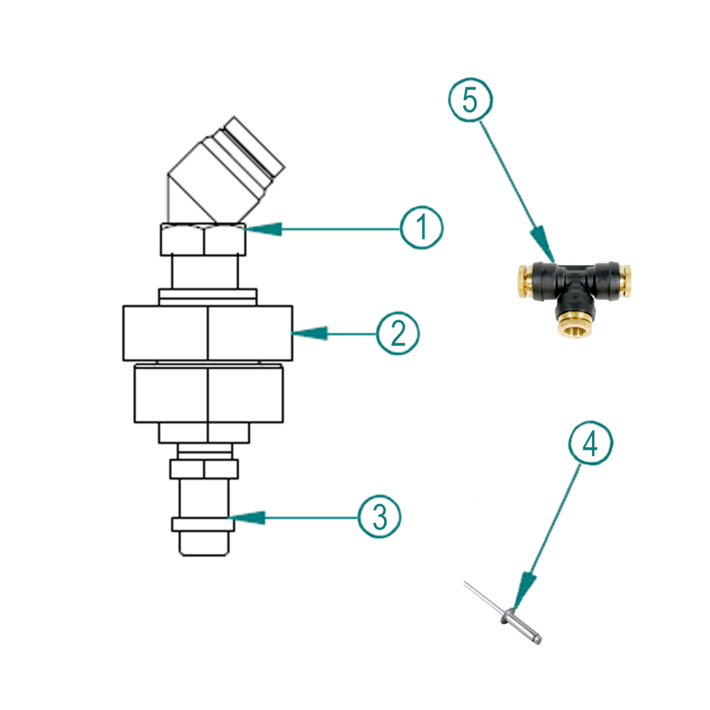 90007005, 1/4" MALE QUICK CONNECT ASSEMBLY BOM