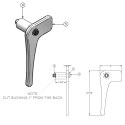 K-56003330-2, MANDOOR HANDLE ASSEMBLY, FOR CAST STRIKER