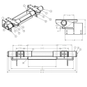 K-58000700, REAR HINGE KIT, STRAIGHT TRUCK W/ PIN & WASHERS